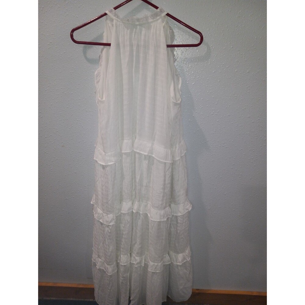 shop the mint white flowy maxi dress Cami medium size boho peasant beach